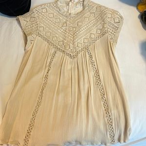 High neck lace top